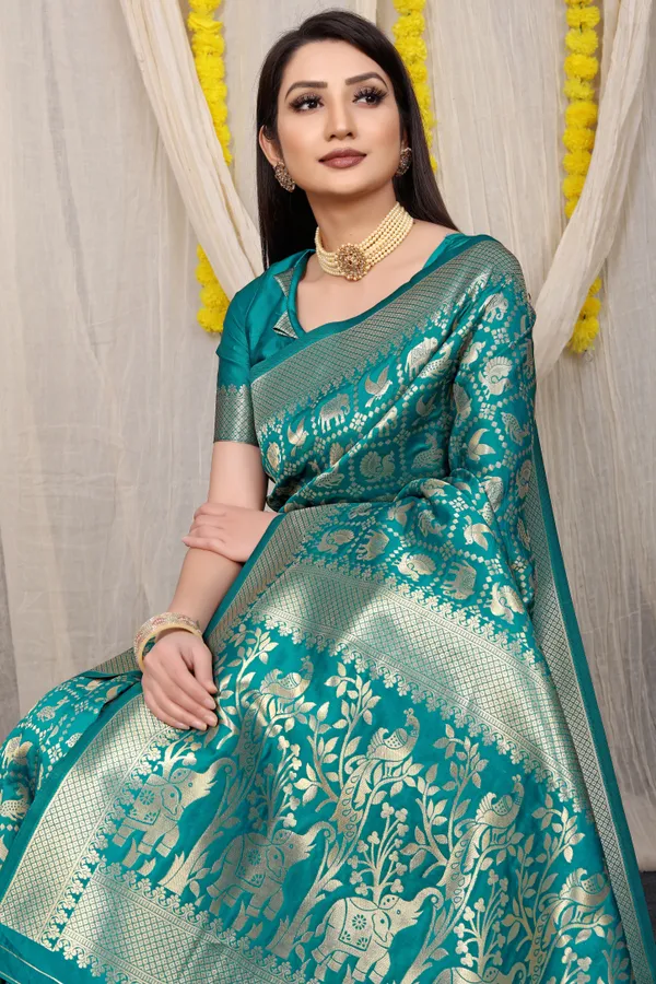 GREEN_ZARI_WORK_PATOLA_SILK_SAREE